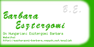 barbara esztergomi business card